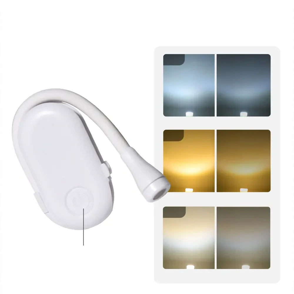 Mini-kirjavalo - kannettava kiinnike, 360 asteen kääntö, himmennettävä LED, USB-lataus