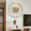Moderne minimalistische Holzwanduhr – Skandinavisches Massivholz, leises Quarzwerk, analoge Anzeige, 30 cm oder 35 cm Durchmesser