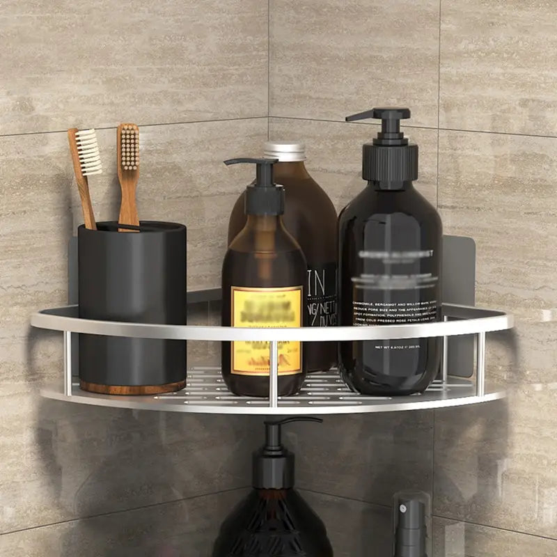 No-Drill Wall-Mounted Corner Shelf & Shower Caddy