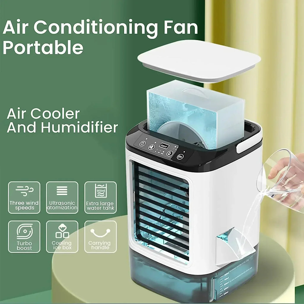 Dual-Spray Ultrasonic Atomization Portable Air Conditioner – Mist Diffusion, Ultra-Quiet Below 36 dB