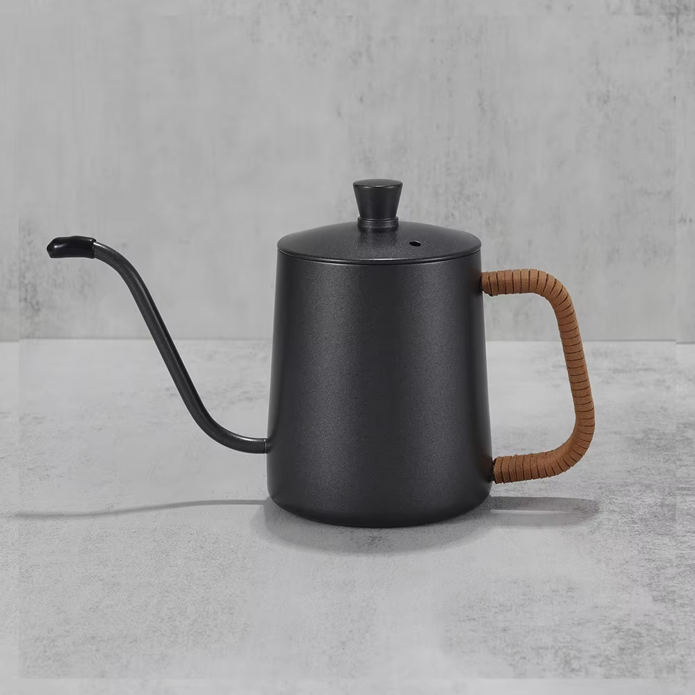 Cană premium pentru cafea, cu picurare, din oțel inoxidabil — cioc de turnare de precizie
