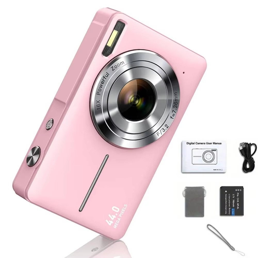 מצלמה דיגיטלית לילדים — 1080P HD, 44MP, זום פי 16
