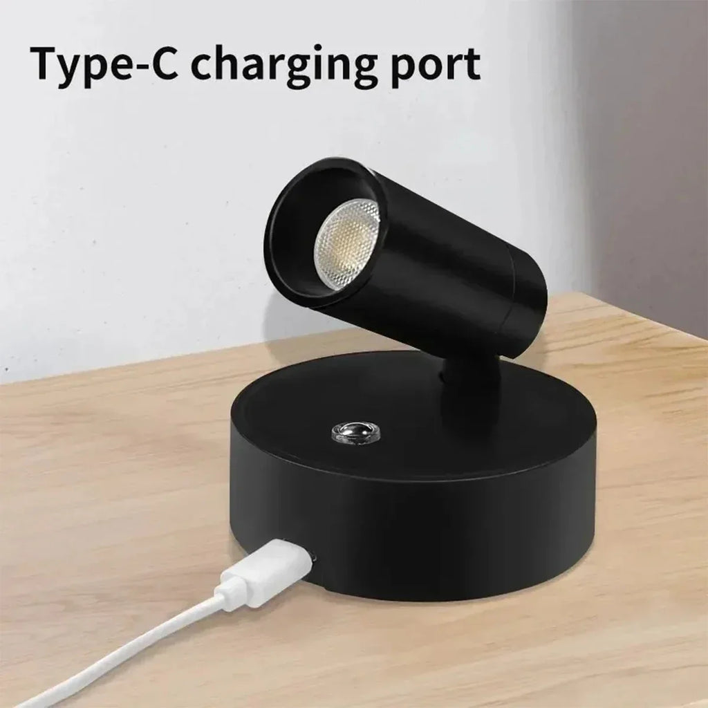 Spot LED wireless reîncărcabil pentru perete — Suport magnetic
