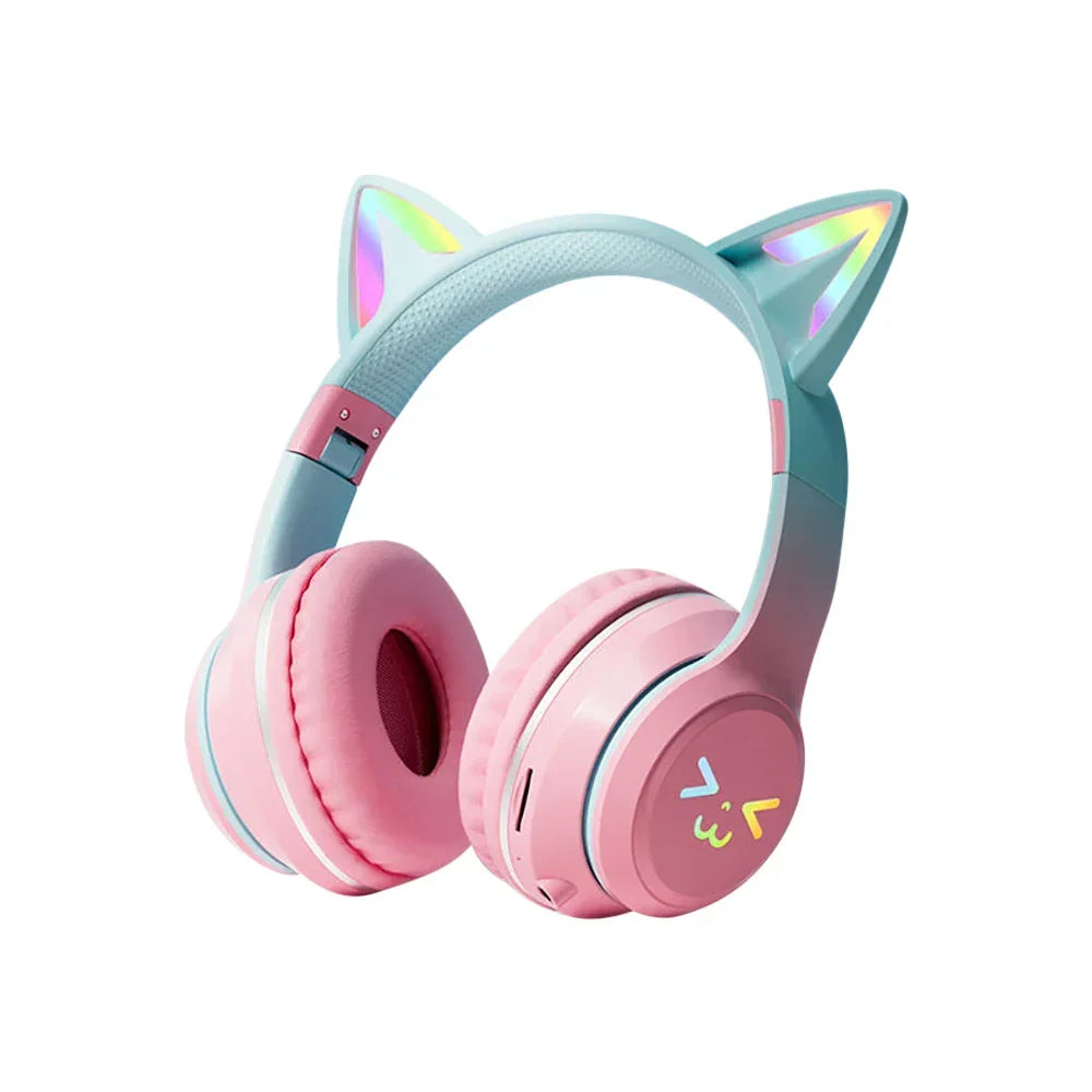 Foldable RGB Bluetooth Headphones — Wireless Connectivity