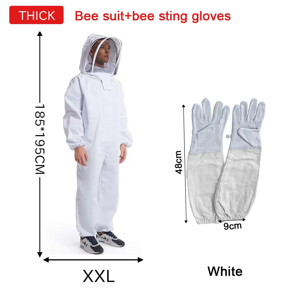 Professional Full-Body Beekeeping Suit — Integrated Veil, Unisex Kids Fit