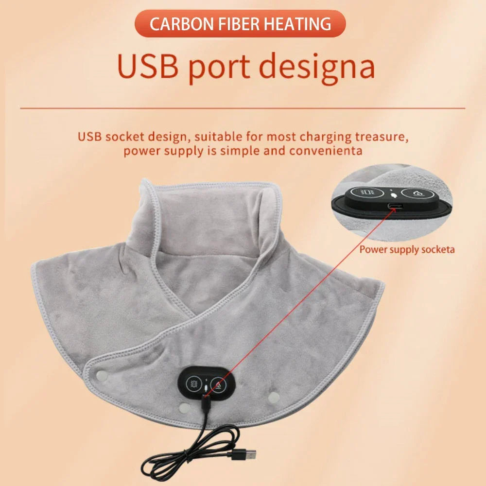 Neck and Shoulder Massager — USB Heating Pad and Vibration