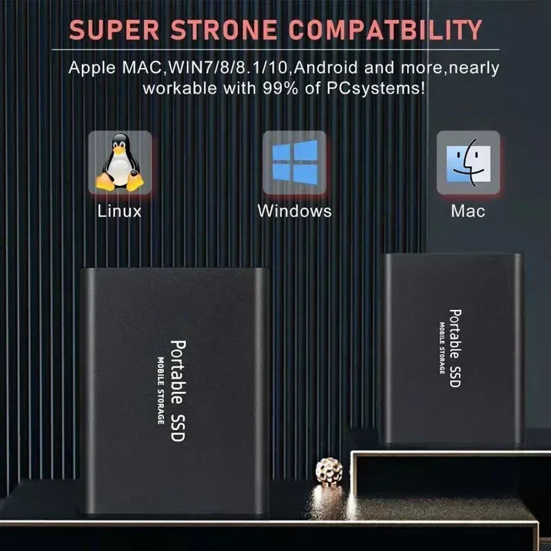 Przenośny zewnętrzny dysk SSD FANHUN T5 — dyski 1TB 2TB USB 3.1