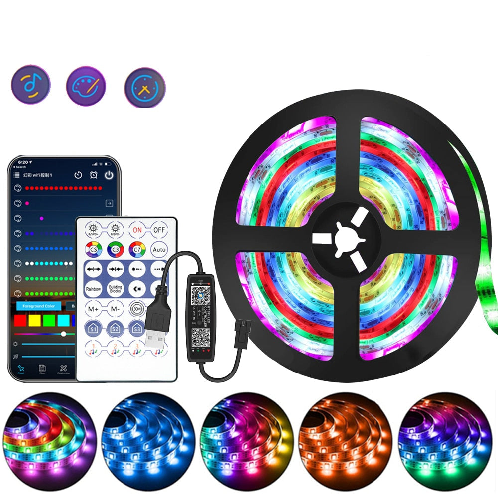 RGB LED pásek 1M-20M — 5V WS2812B