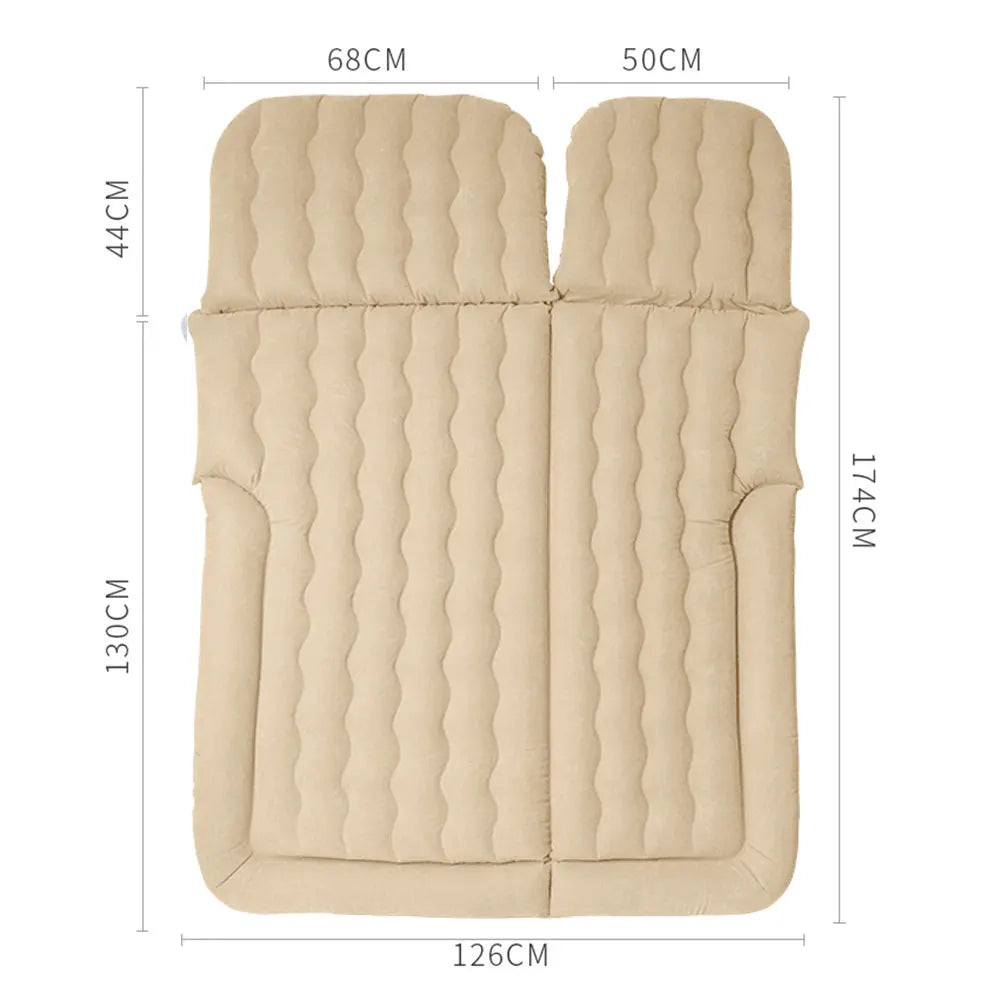 Portable SUV Inflatable Car Bed Mattress Pad – 2 Pillow Kit, Compact Storage Design