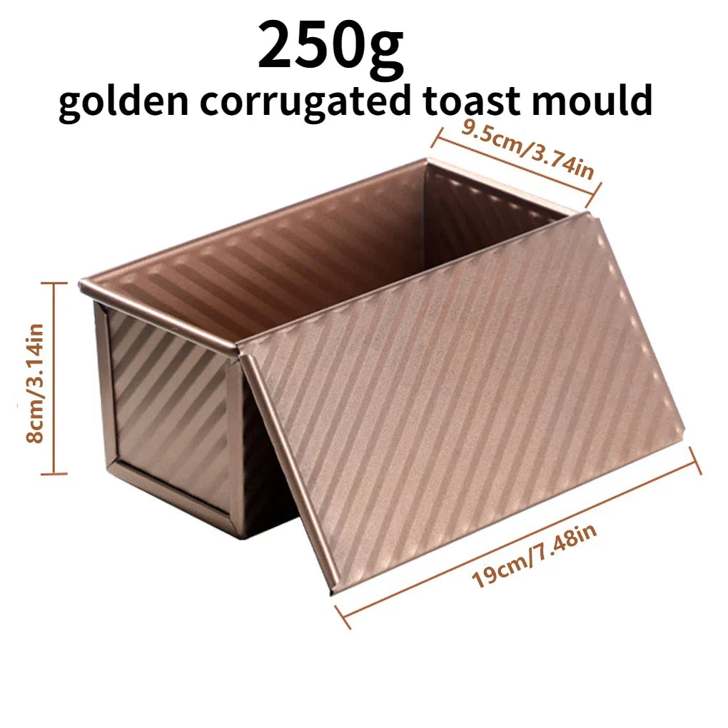 Molde para pan de aleación de aluminio con tapa — Revestimiento antiadherente, tamaños de 250g/450g/600g/750g/900g/1000g