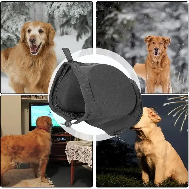 Cuffie antirumore per cani CalmEars — fasce imbottite, protezione acustica confortevole