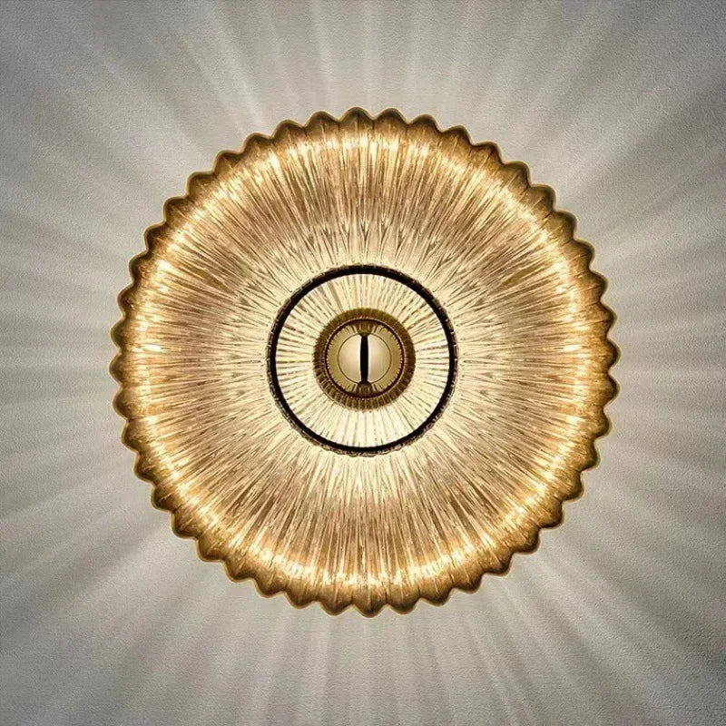 Applique murale en verre Garduru — Options de lumière chaude et froide, design raffiné et élégant