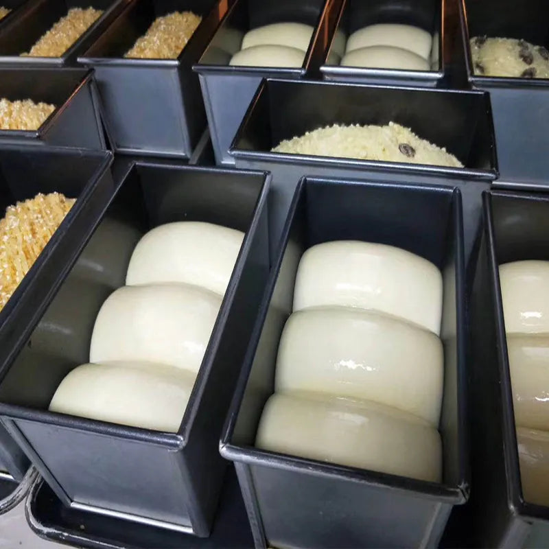 Molde para pan de aleación de aluminio con tapa — Revestimiento antiadherente, tamaños de 250g/450g/600g/750g/900g/1000g
