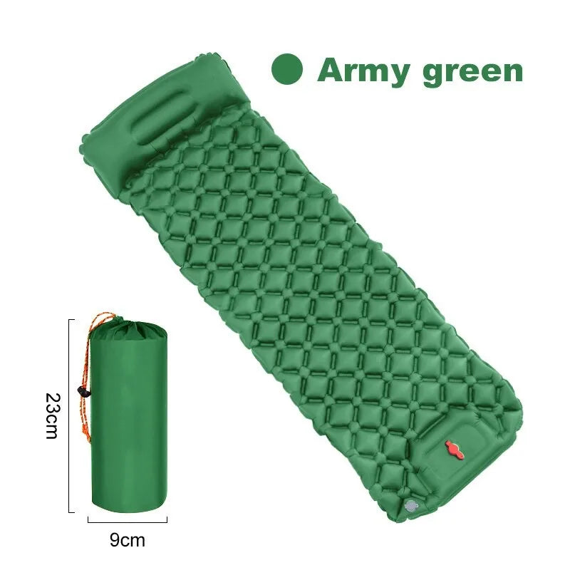 2-Person Self-Inflating Sleeping Pad — Integrated Pillow, Spacious Comfort Surface