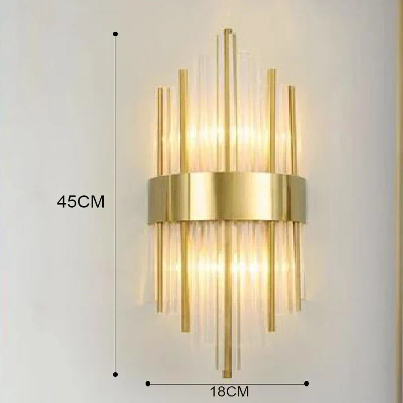 Applique murale LED élégante Garduru — finition or luxueuse, design profilé et galbé