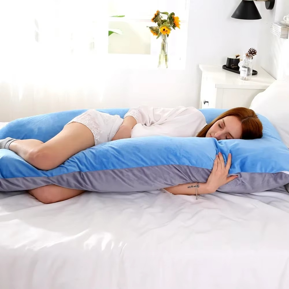 Cuscino per gravidanza a U per tutto il corpo — Comfort ultra e sostegno per schiena e fianchi