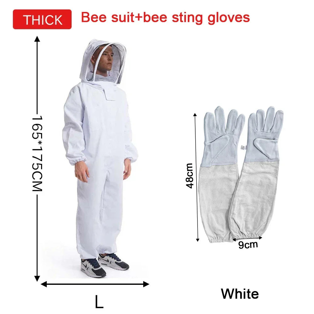 Professional Full-Body Beekeeping Suit — Integrated Veil, Unisex Kids Fit