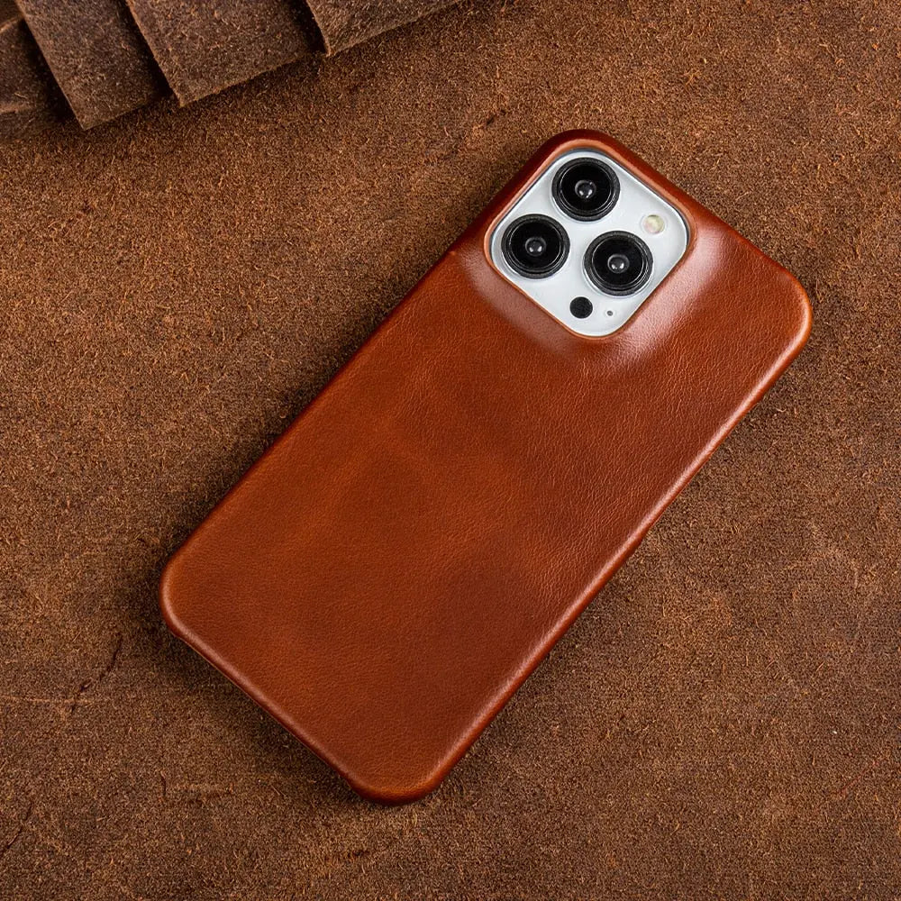Étui pour iPhone RoyalLeather en cuir véritable de vache — Fabrication artisanale