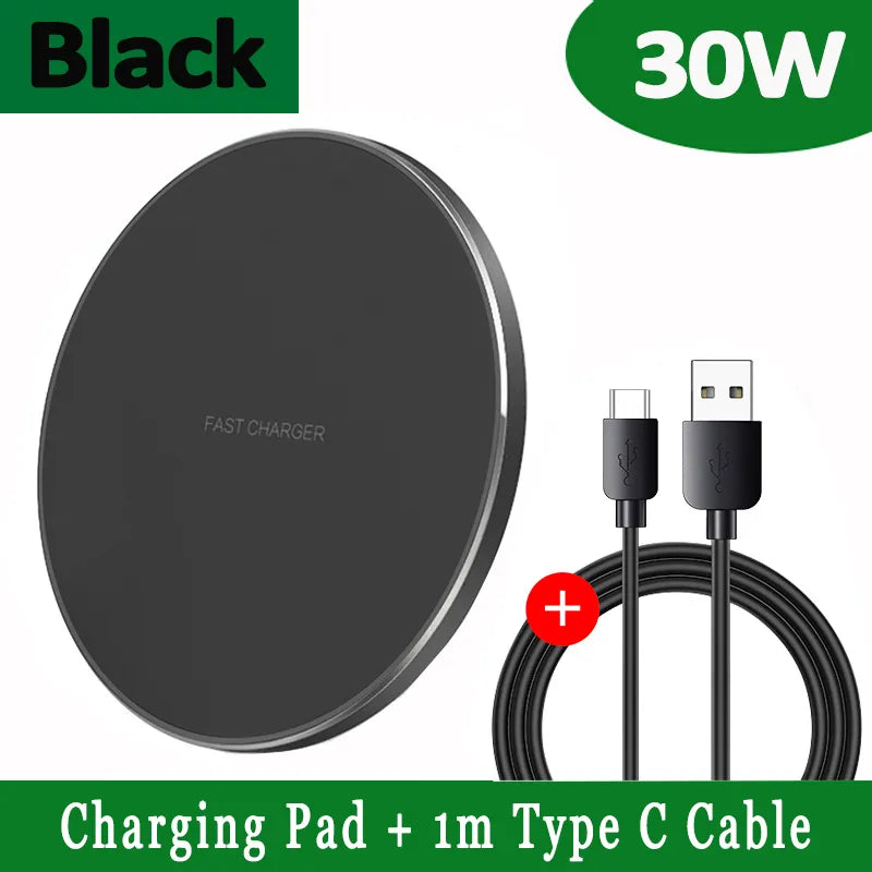 Suport de încărcare wireless rapidă de 30 W — Încărcător MagSafe USB-C premium cu cablu, putere de 15 W și distanță de încărcare <6 mm