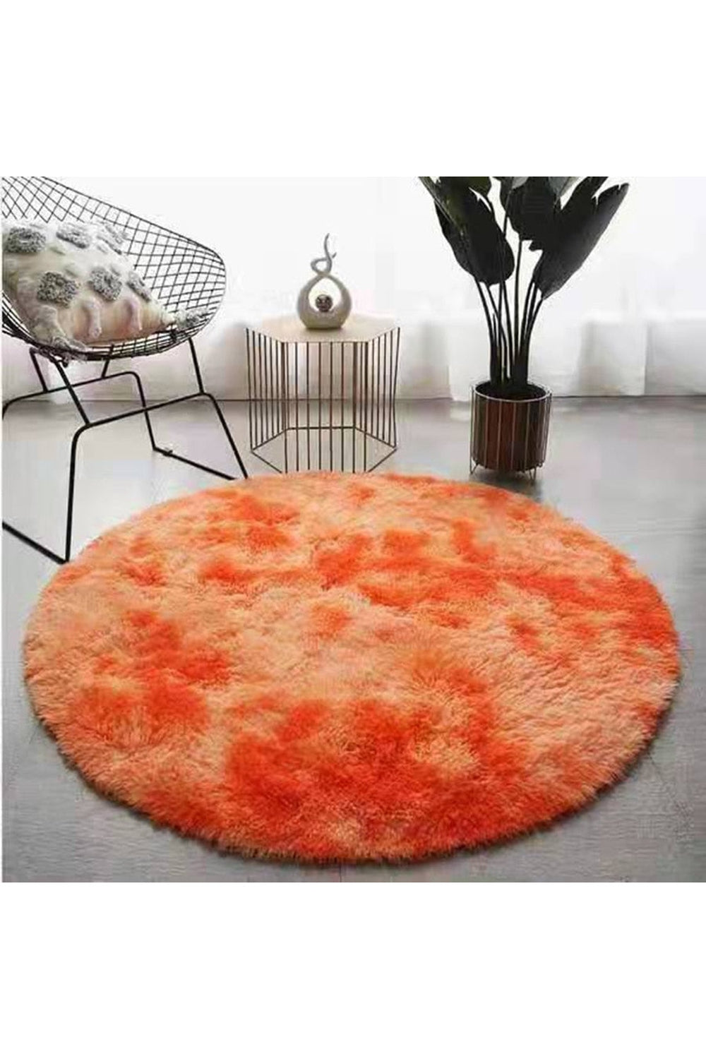 Ultra Soft Round Rug — Fluffy Pile Texture