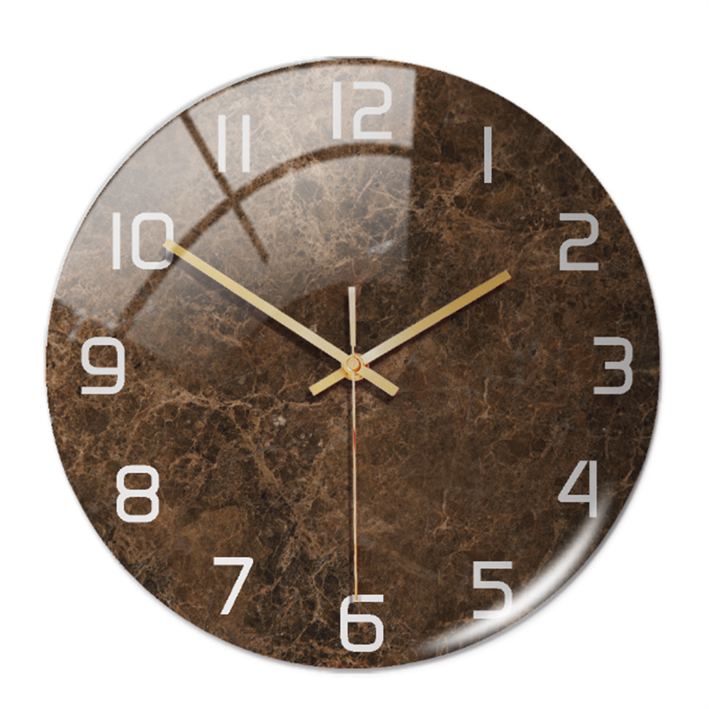 שעון קיר באפקט שיש MarbleTime — עיצוב עגול עכשווי