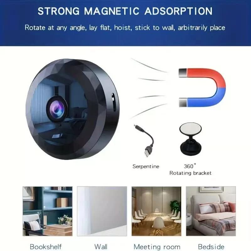 1080P HD Mini WiFi Camera — Magnetic Mount, Compact Size