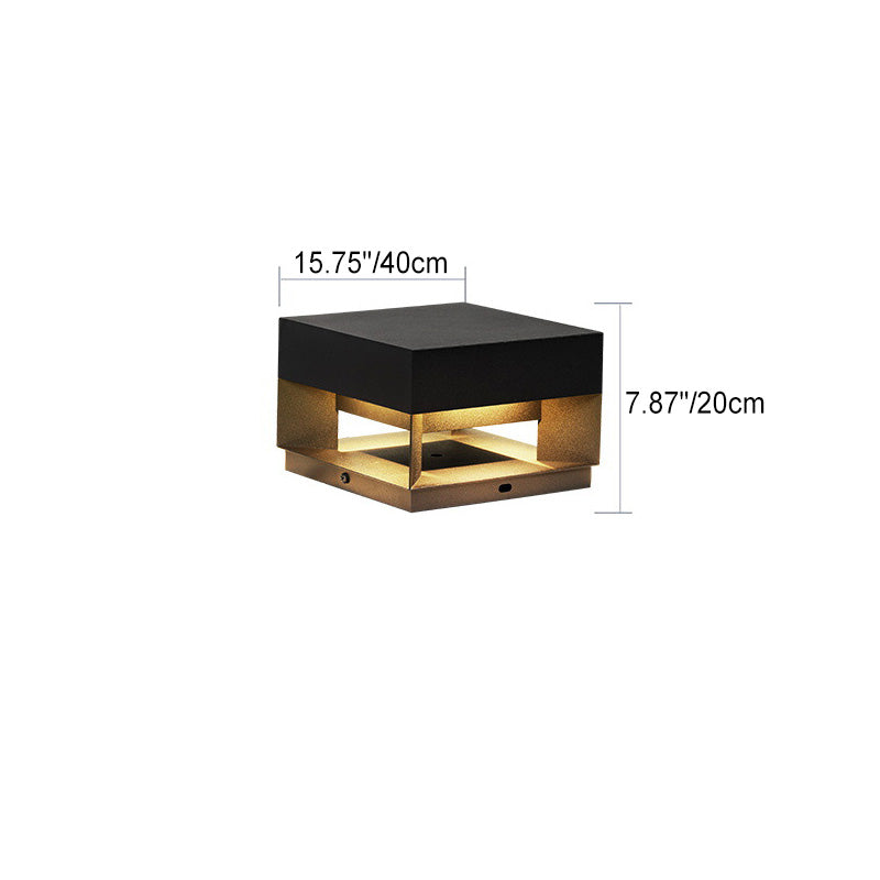 Éclairage extérieur LED LumaCast - Lampe moderne en acier inoxydable, design carré étanche