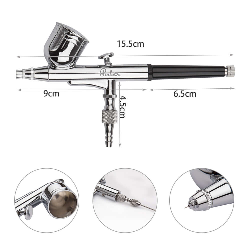 Mini compressore d'aria senza spazzole — kit compatto con pistola a spruzzo e set di spazzole