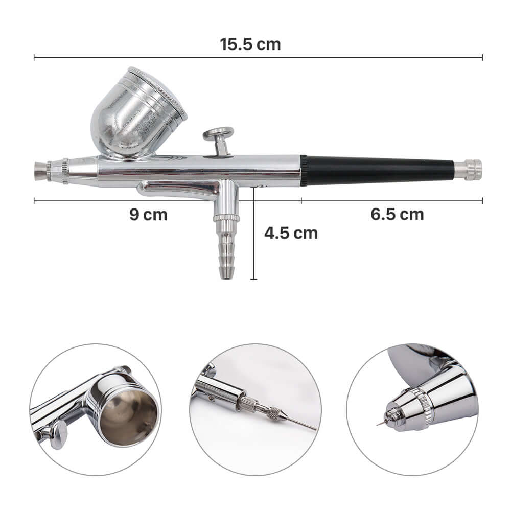 Mini compressore d'aria senza spazzole — kit compatto con pistola a spruzzo e set di spazzole