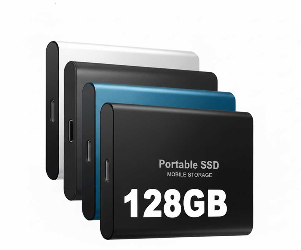 כונן SSD חיצוני נייד בנפח 128GB – חיבור USB-C, מהירות העברת נתונים גבוהה