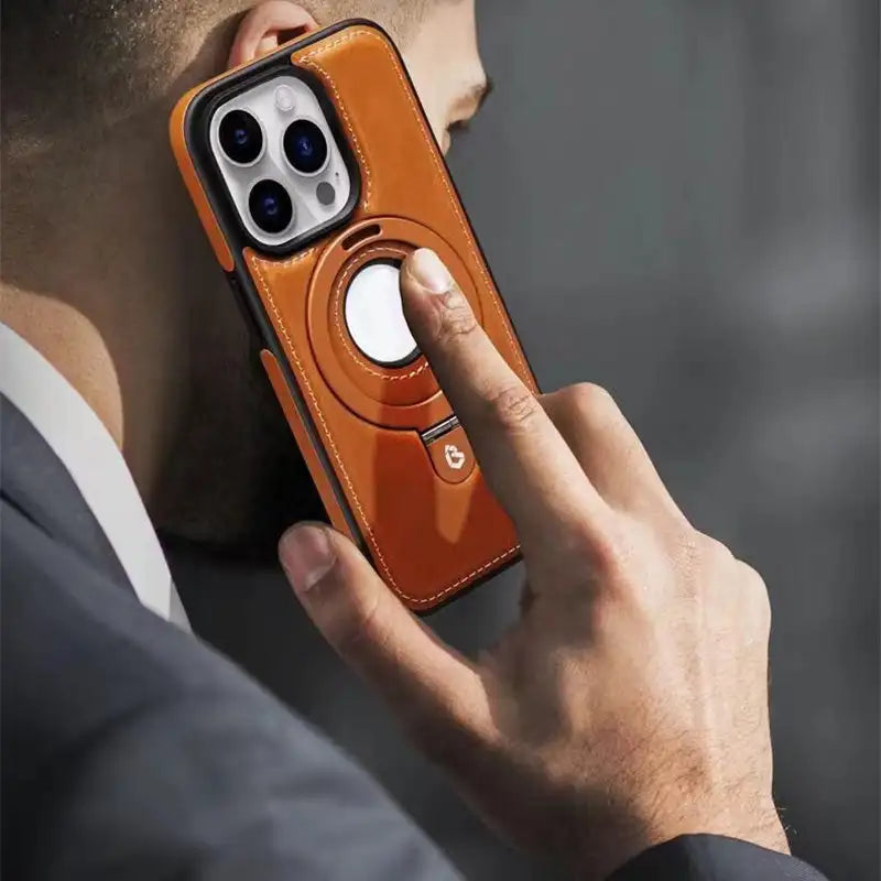 Niewidoczne etui na iPhone'a z magnetycznym uchwytem pierścieniowym