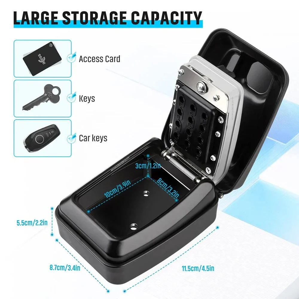 Wall Mounted Waterproof Key Box – Combination Code Entry Lock