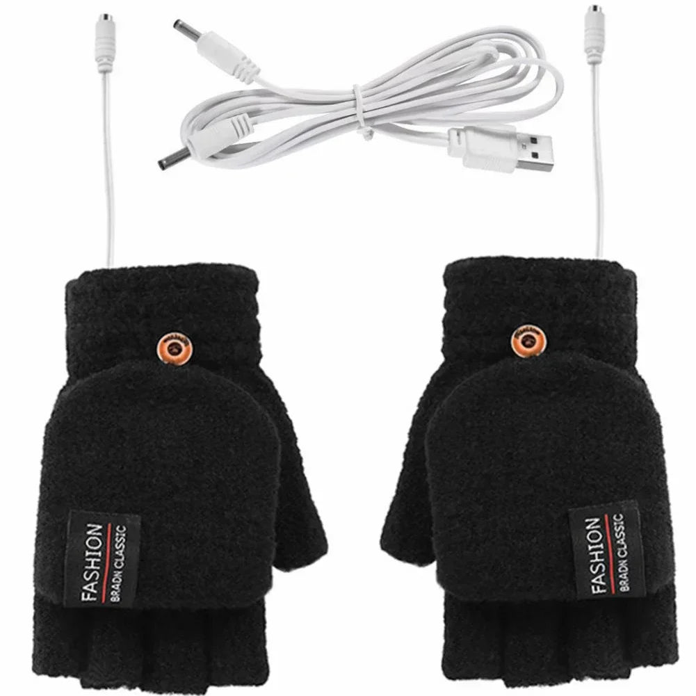 USB Rechargeable Heated Gloves — Three Adjustable Heat Levels