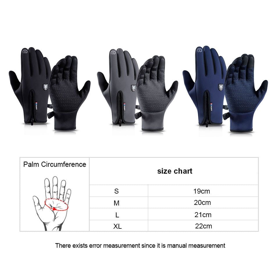 Winter Thermal Gloves — Waterproof, Touchscreen Compatible
