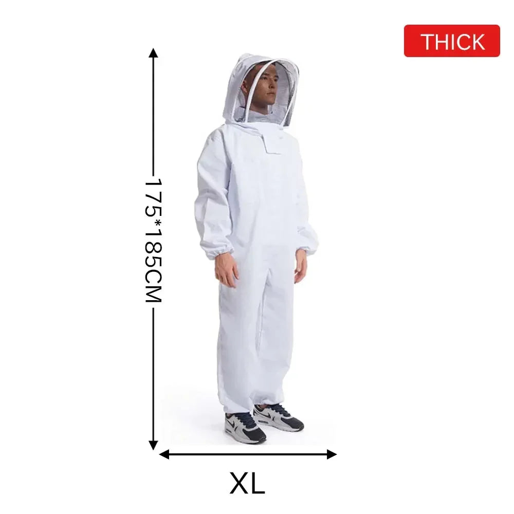 Professional Full-Body Beekeeping Suit — Integrated Veil, Unisex Kids Fit