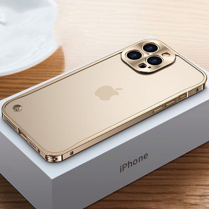 CNC-fræset iPhone-etui i aluminium — let bumper