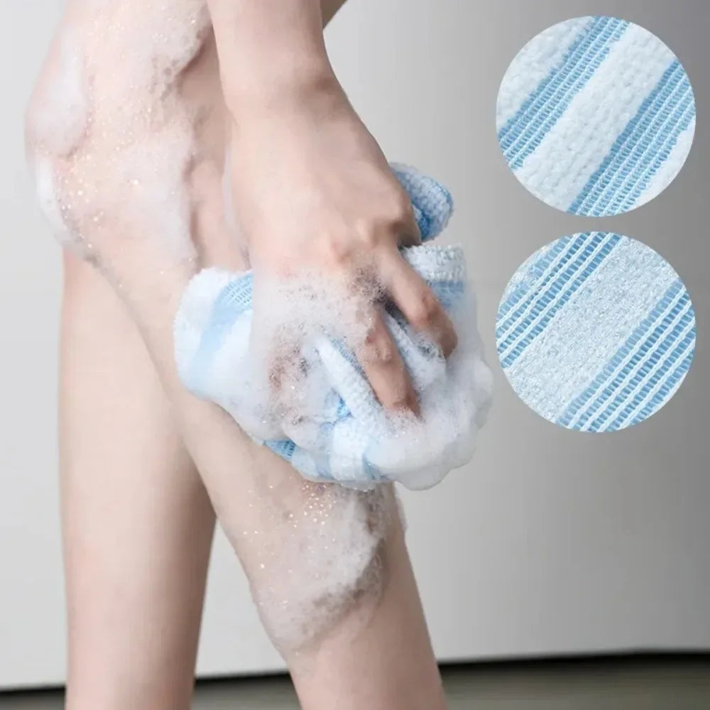 Esponja exfoliante de ducha con textura en espiral