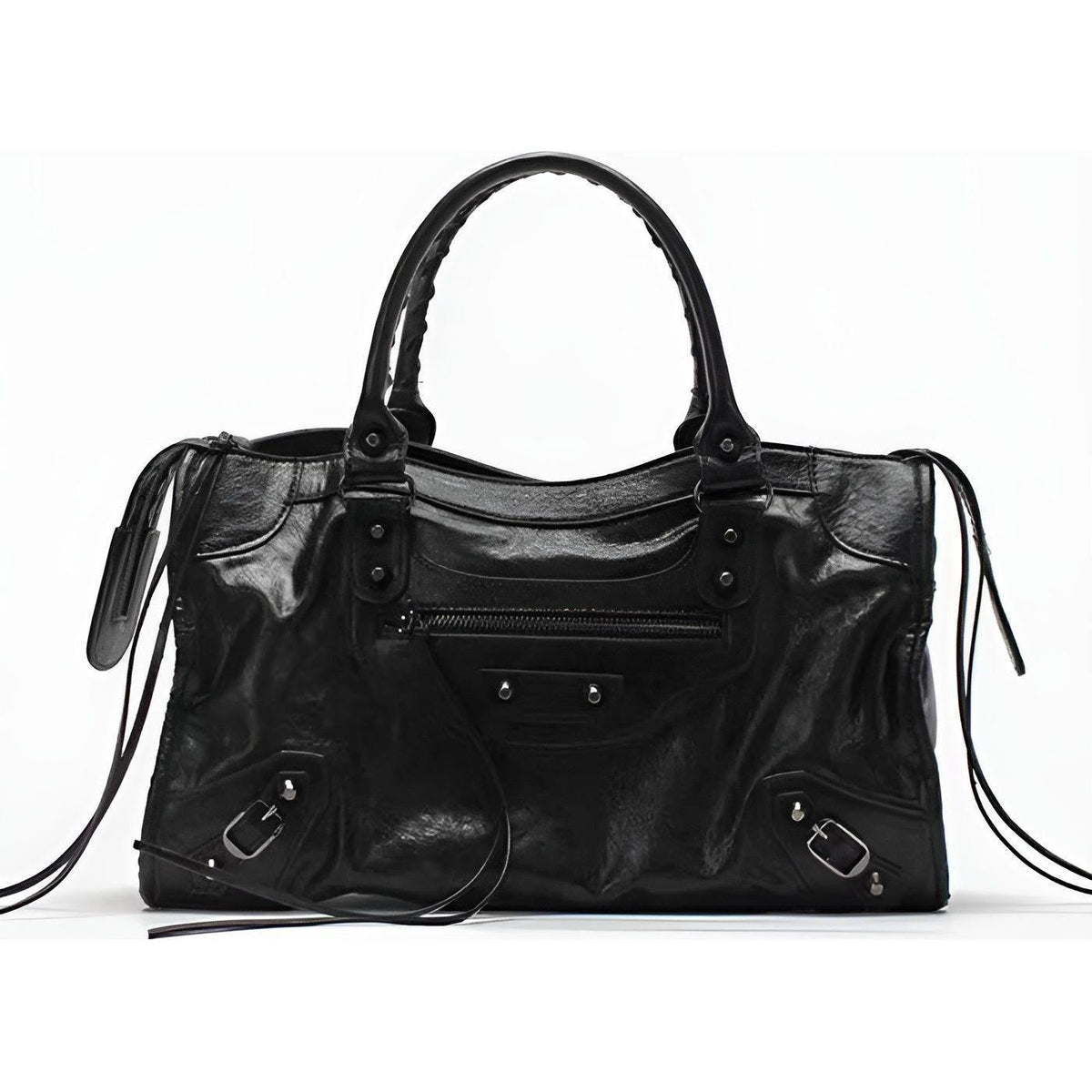 Salome Bag — Spacious PU Leather Handbag in Black