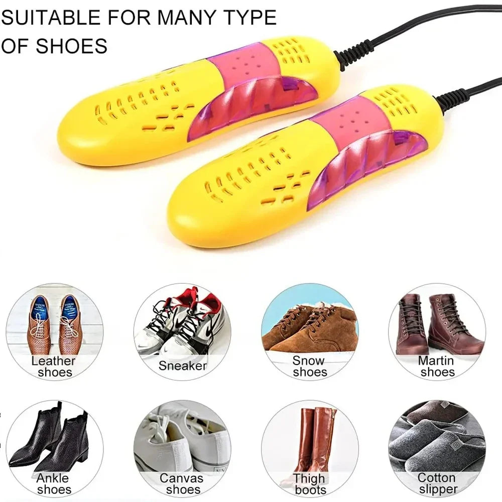 Electric Shoe Dryer and Deodorizer — UV Odor Eliminator, Heat Function, Dehumidifier, Foot Warmer