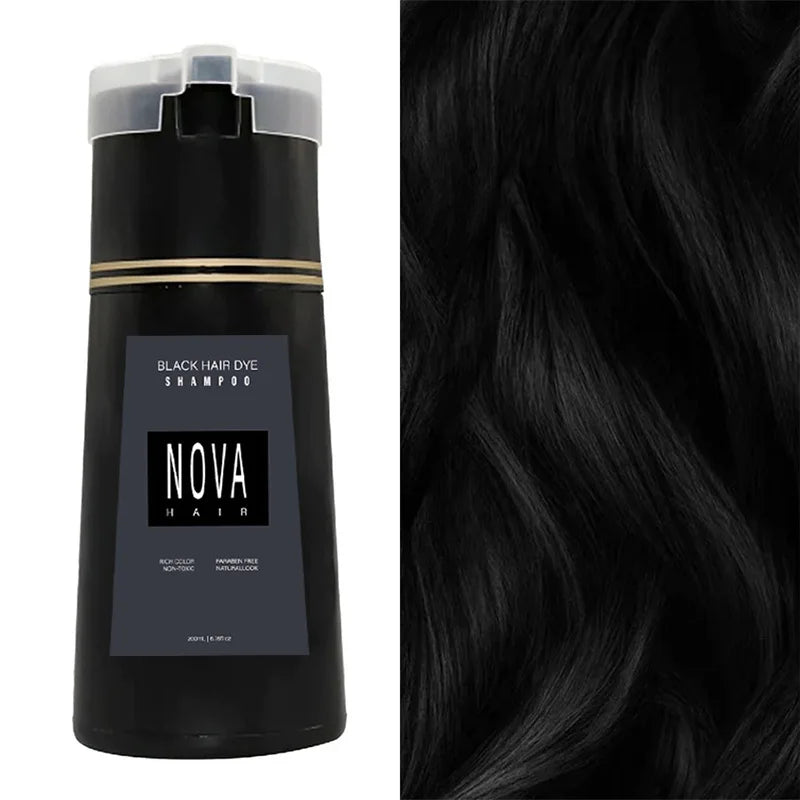 NovaHair-øjeblikkelig farveshampoo – hurtig opfriskning af hårfarven og dækning af udvoksning