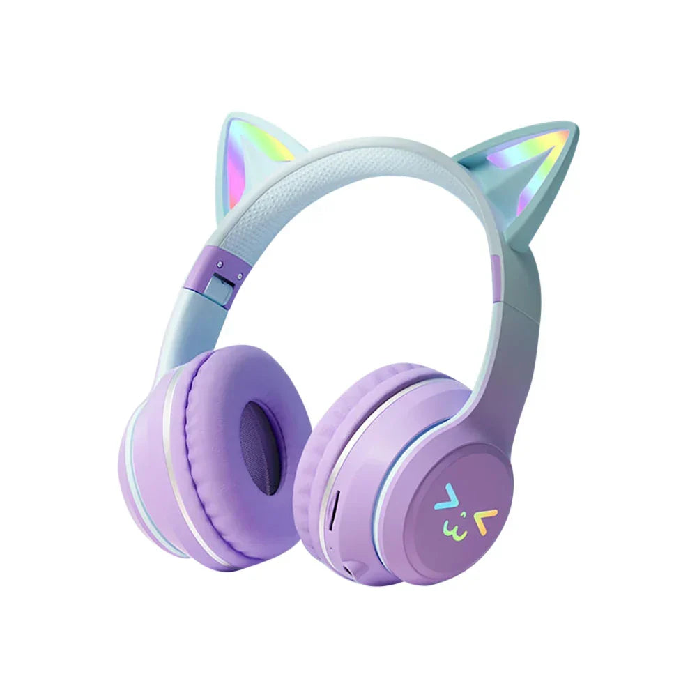 Foldable RGB Bluetooth Headphones — Wireless Connectivity