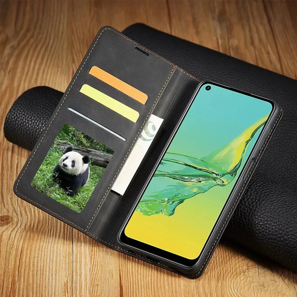 Samsung Magnetic Leather Case — Stylish Profile, Secure Magnetic Clasp