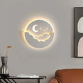 Lámpara de pared LED con diseño de luna y estrella – Iluminación ambiental nocturna