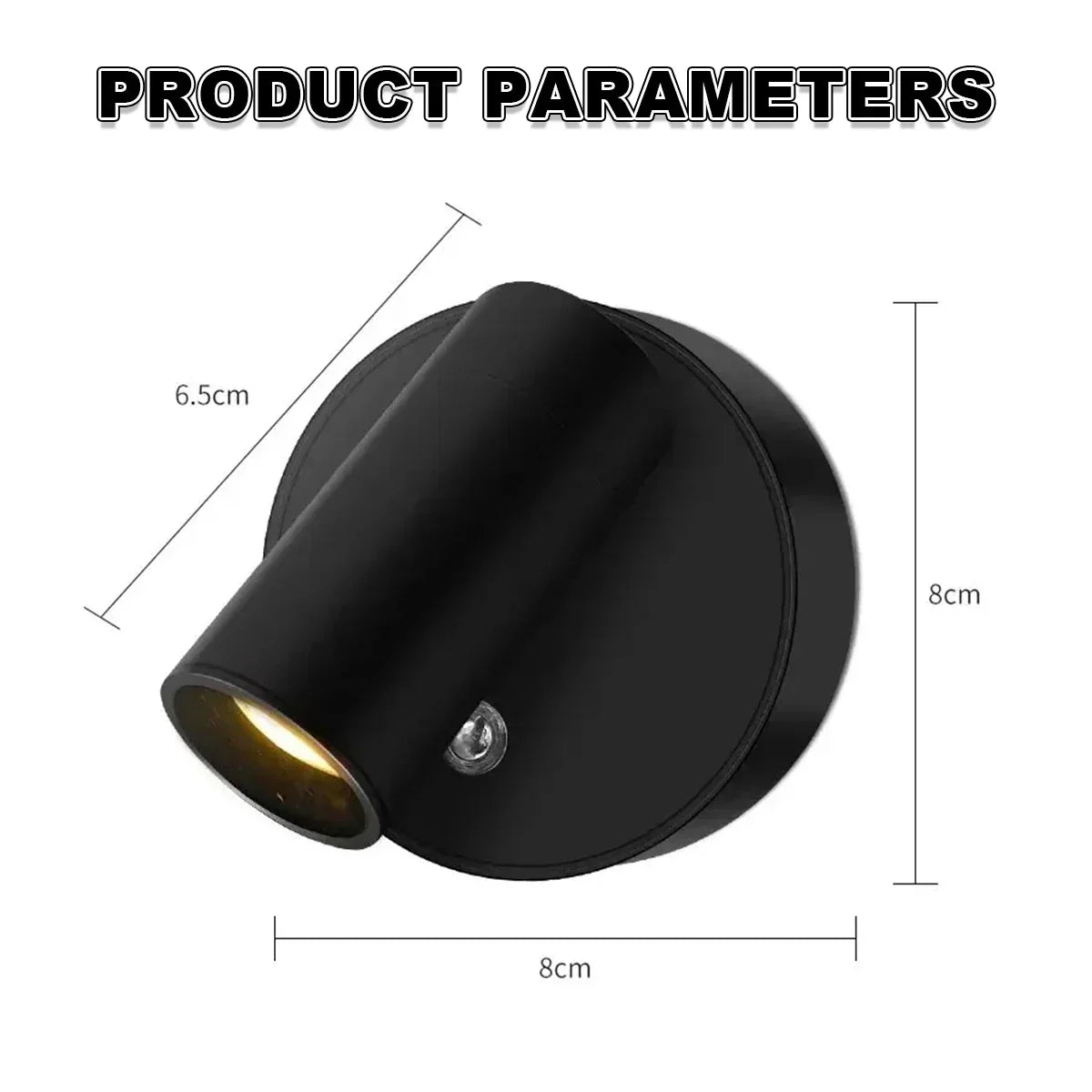 Spot LED wireless reîncărcabil pentru perete — Suport magnetic