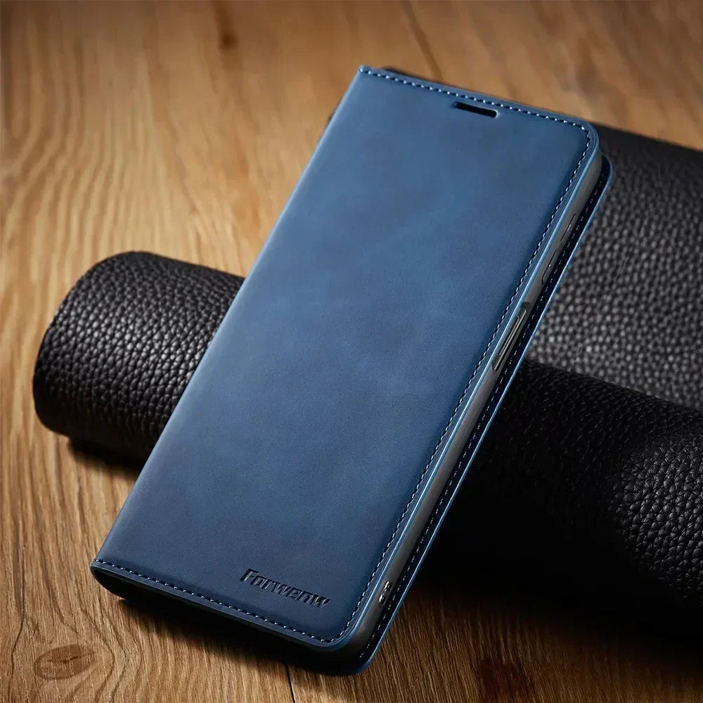 Samsung Magnetic Leather Case — Stylish Profile, Secure Magnetic Clasp