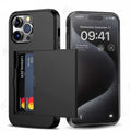 Capa fina para iPhone LuxShield — bolso para cartão, proteção e design elegante