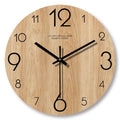 Minimalistisk väggklocka i trä - 30 cm, ljudlös design