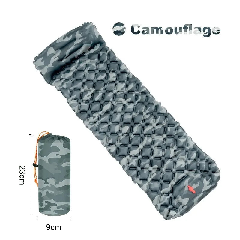 2-Person Self-Inflating Sleeping Pad — Integrated Pillow, Spacious Comfort Surface