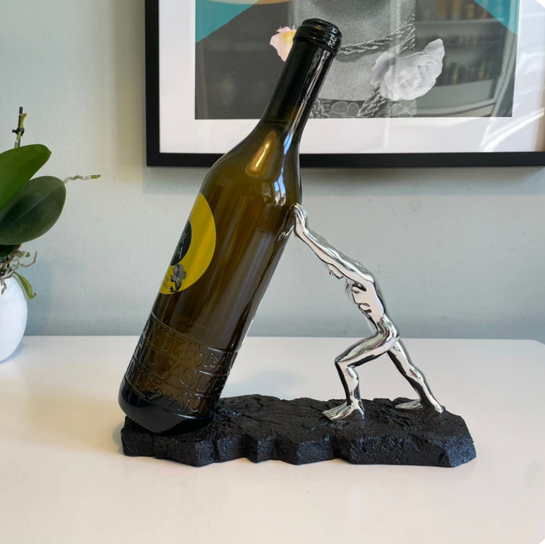 VinoLuxワインボトルホルダー - プレミアムデザイン、ラグジュアリーなインテリアアクセント