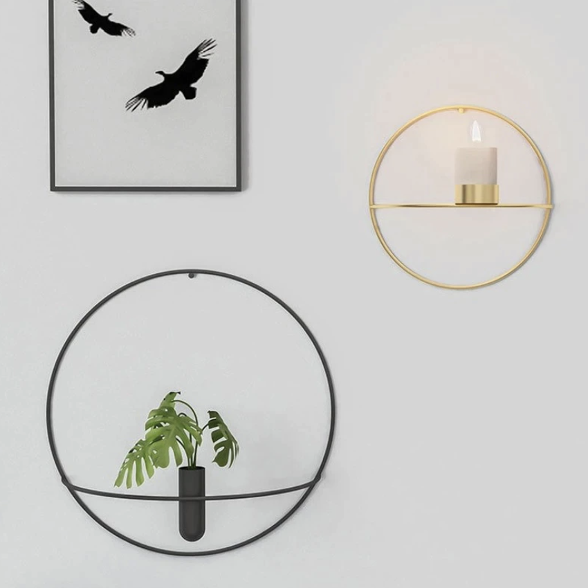 WallAura Ryder Hybrid Wall Mount — Candle Stand and Flower Vase